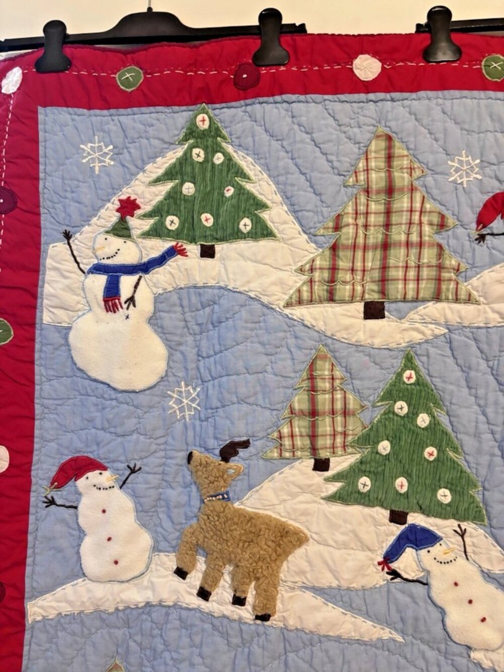 Pottery Barn Kids Winter Wonderland Baby Crib Quilt Multi 36” x 50” Spot
